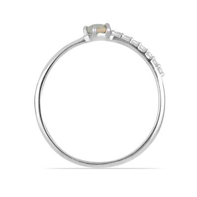 BUY REAL ETHIOPIAN OPAL GEMSTONE CLASSIC RING IN STERLING SILVER